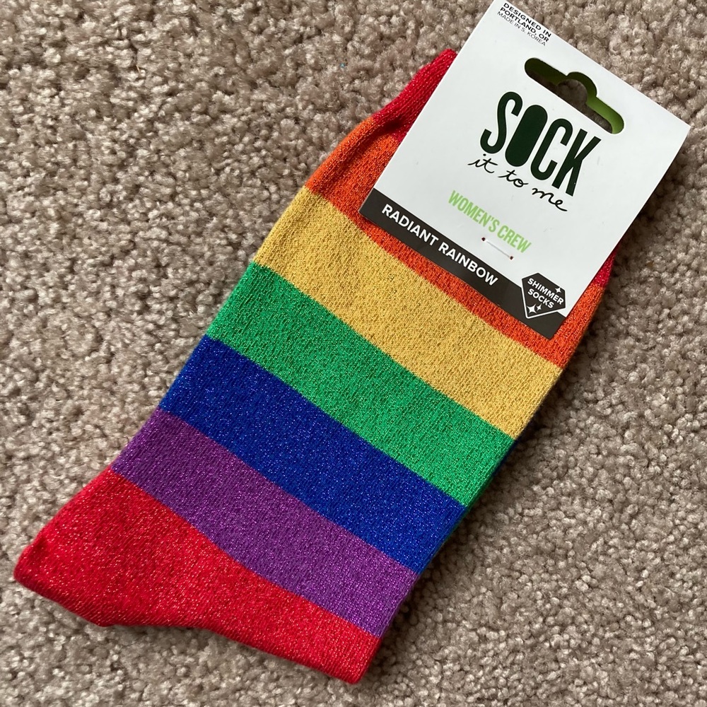 Radiant Rainbow Crew Socks